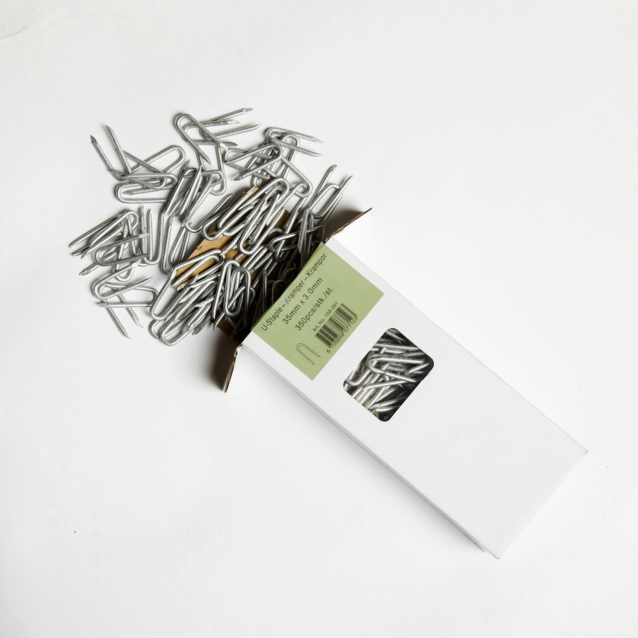 U-staple 3,0 x 35 mm, hot-dip galvanized, 350 pcs., NORDIC FENCE