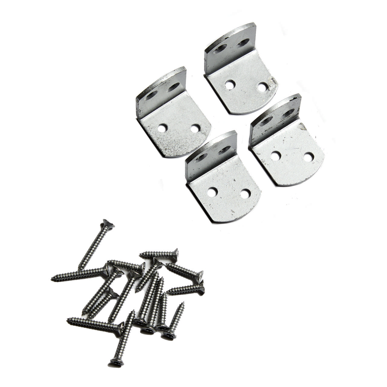 L-brackets including screws, 4 pieces, galvanized, NORDIC FENCE