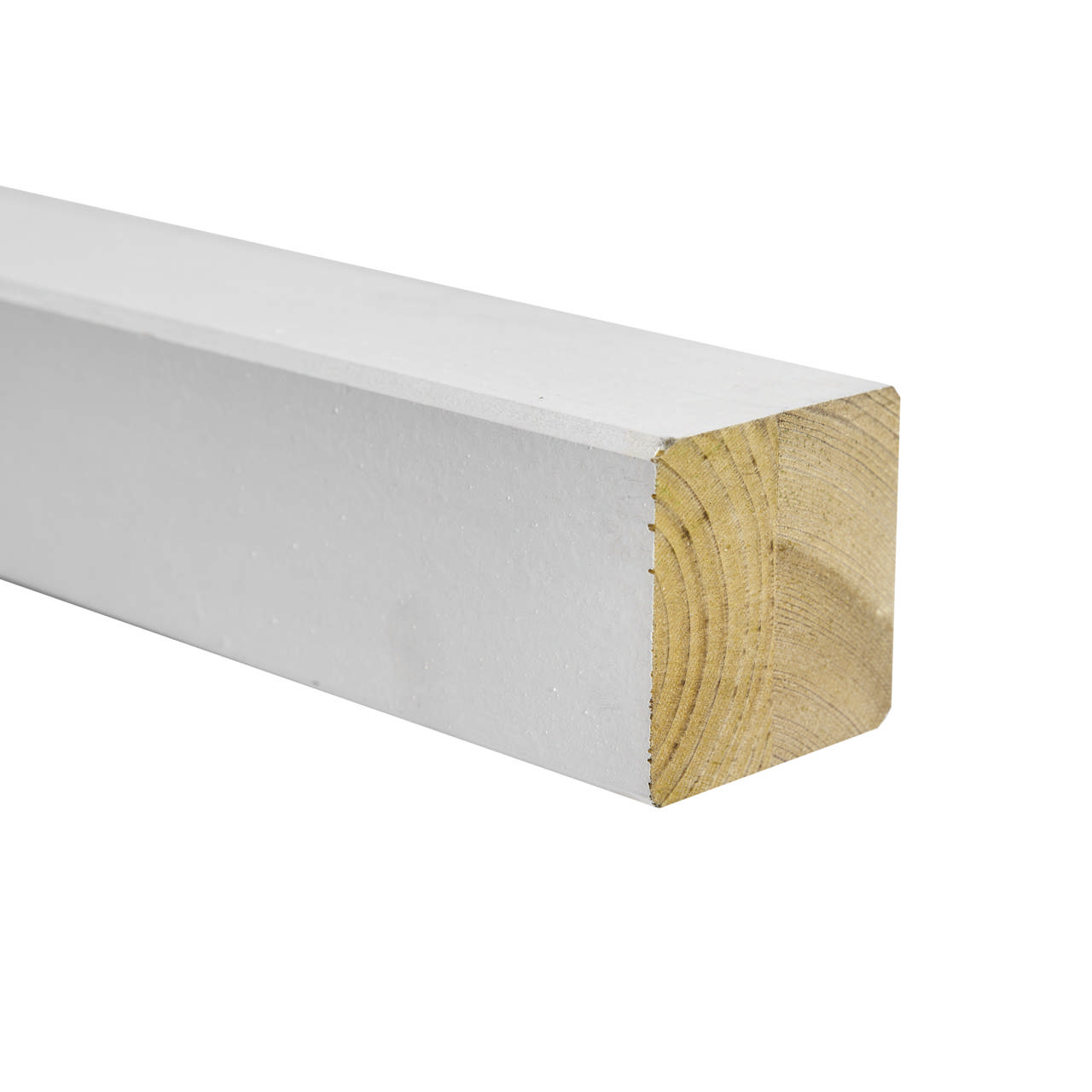 Glue laminated post, 68x68x1880 mm, white primed, NORDIC FENCE