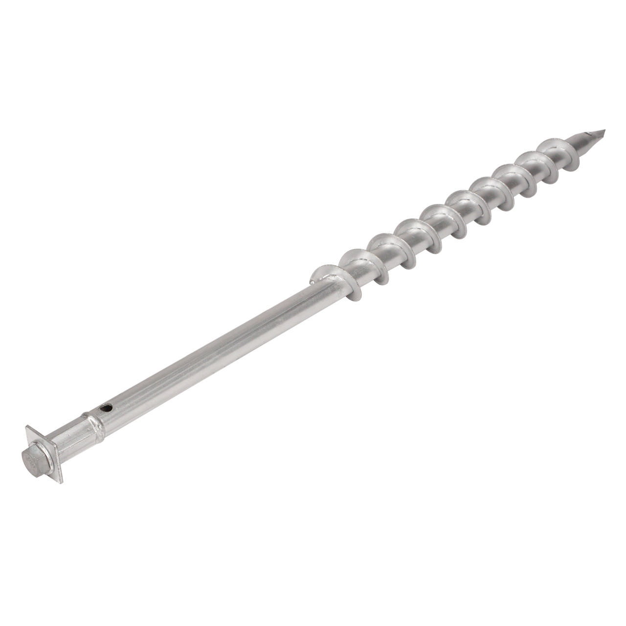 Ground screw with bolt and washers 25 x 800 mm