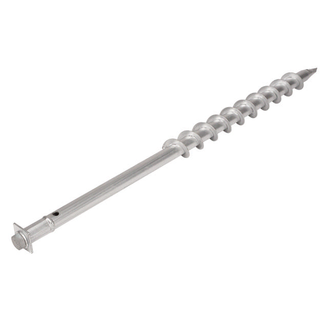 Ground screw with bolt and washers 25 x 800 mm