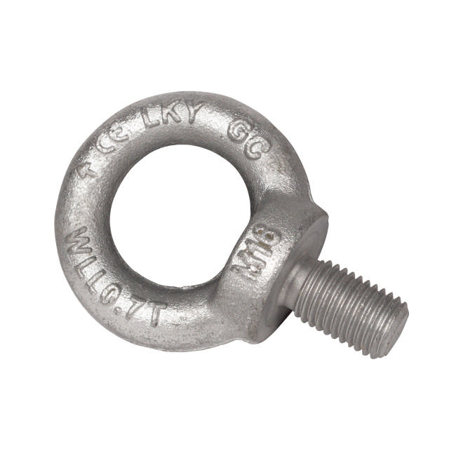 Eye bolt for ground screw M16 - 14 mm material thickness