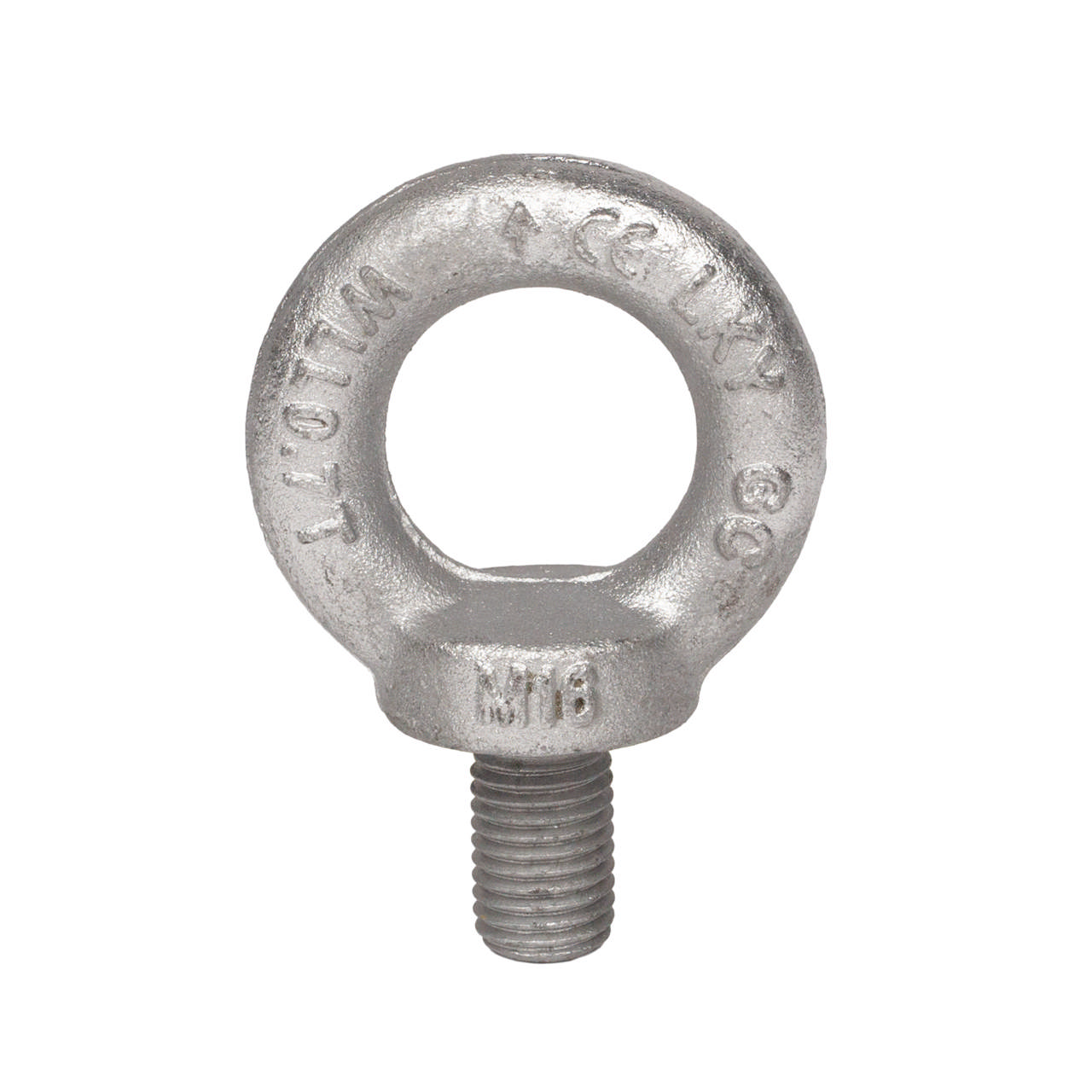 Eye bolt for ground screw M16 - 14 mm material thickness