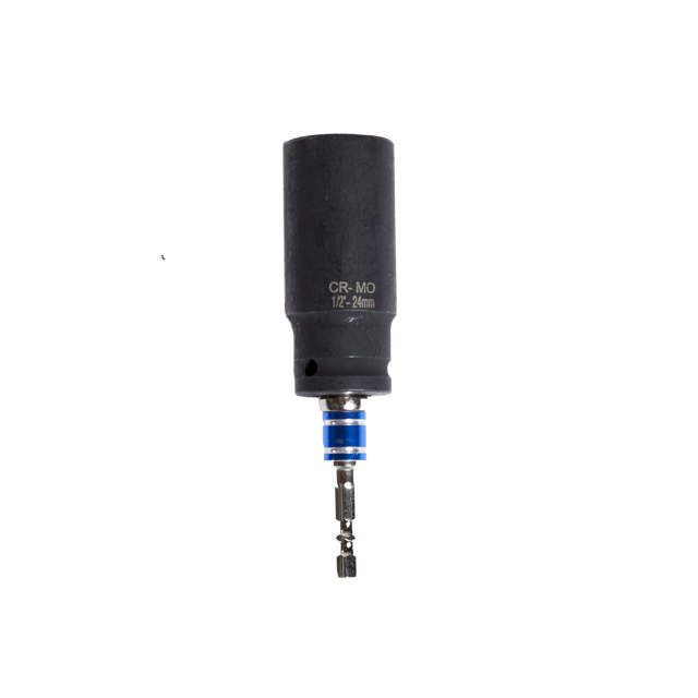 Tool set for ground screw - socket/adapter/steel rod