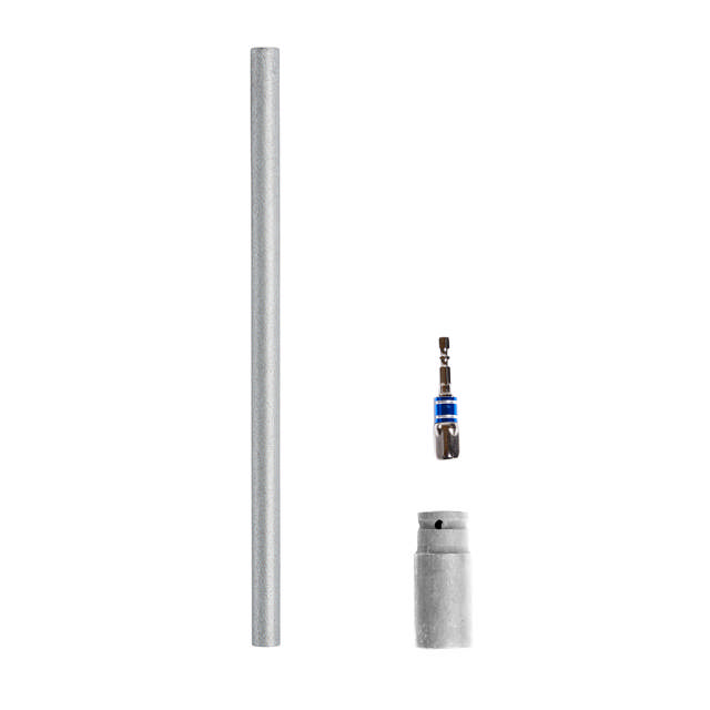 Tool set for ground screw - socket/adapter/steel rod