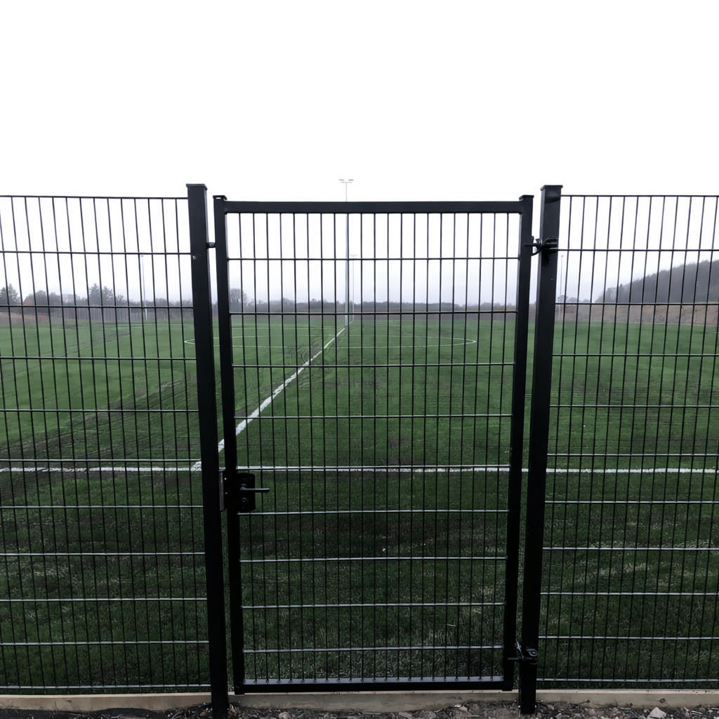 DSM passage gate single w/strong closing B 1.25 x H 1.00 m, galvanized + powder coated black RAL 9005
