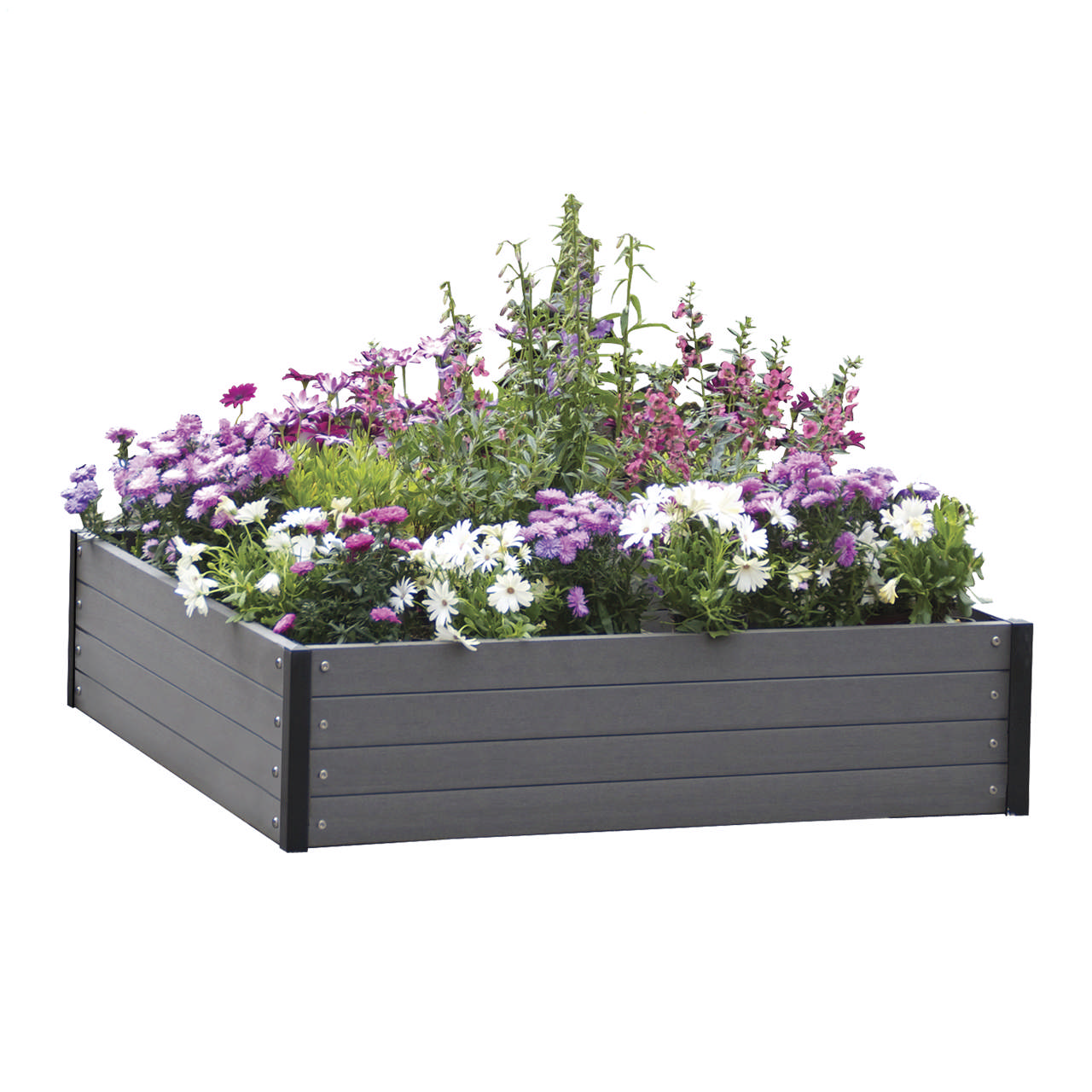 Raised garden bed WPC 24 x 110 x 110 cm HORTUS