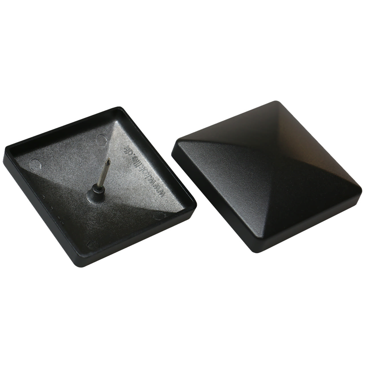 Kokille black aluminium post cap, CAP 92