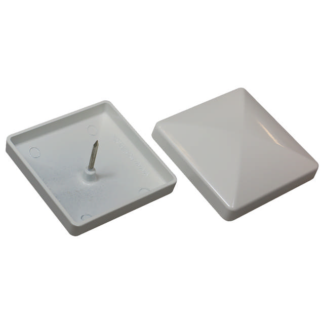Kokille white aluminium post cap, CAP 92