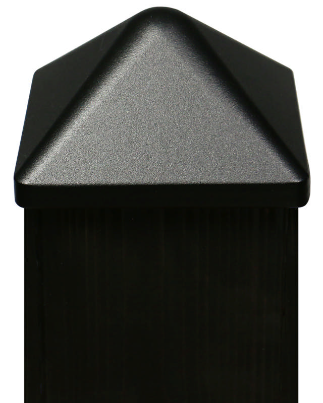 Kokille black aluminium post cap, PYRA 78