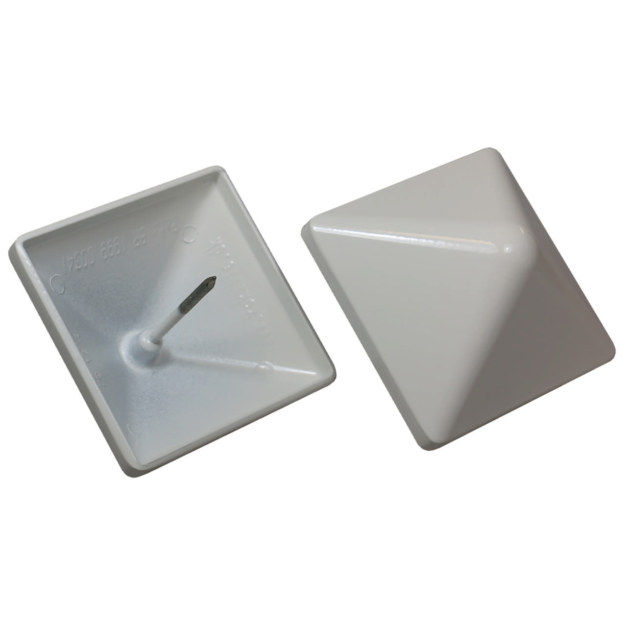 Kokille white aluminium post cap, PYRA 78