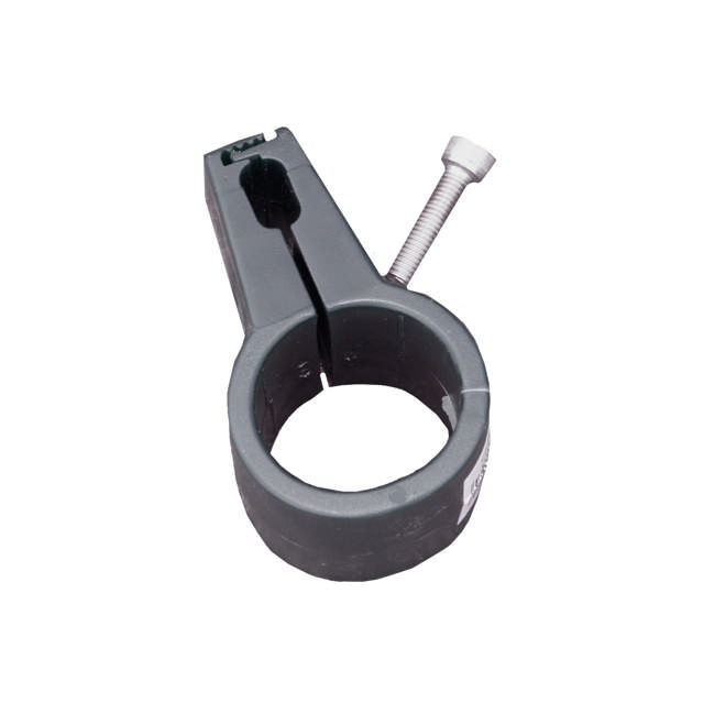 Single fitting for panel fence Ø34 mm, green