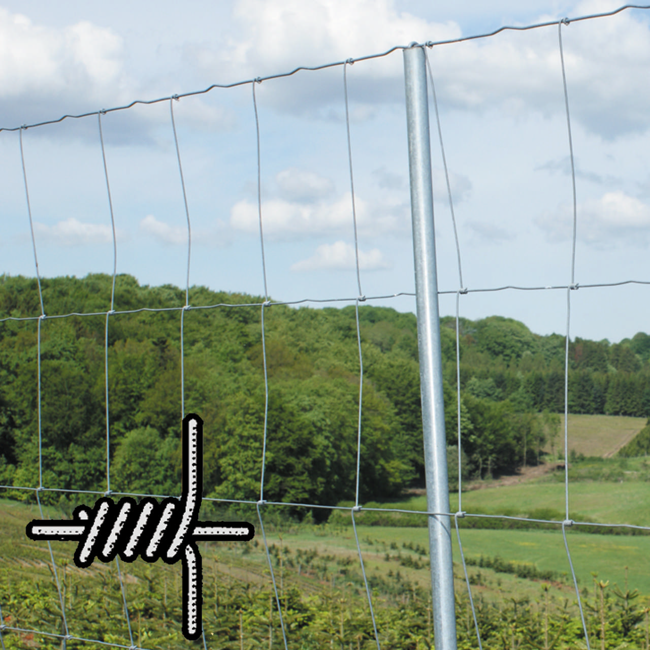 Knotted mesh fence 90/6/15/3.0/2.0 100 M