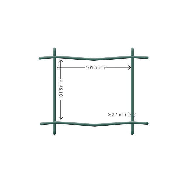 Garden fence, mesh 10 x 10 cm, 60 cm x 10 m, green